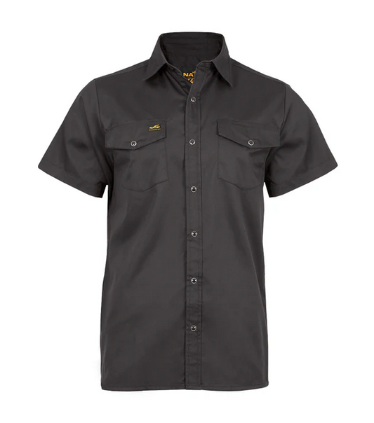 Snap Button Short Sleeve Shirt