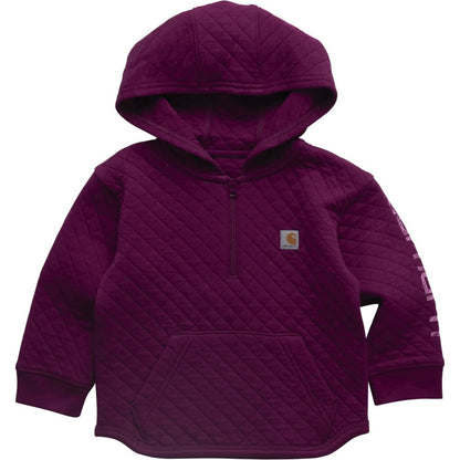 Long-Sleeve Quilted Jersey Half-Zip Sweatshirt