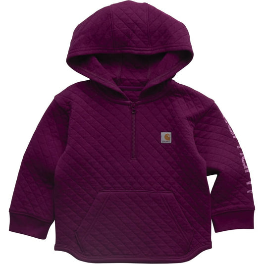 Long-Sleeve Quilted Jersey Half-Zip Sweatshirt