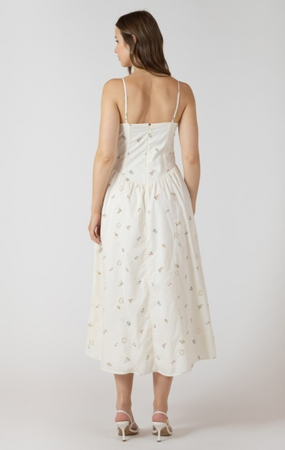 Smocked Detail Midi Dress