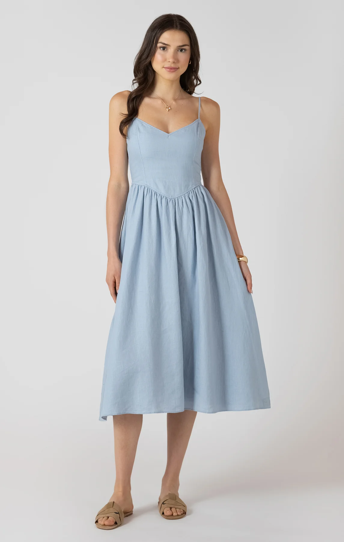 V Waist Maxi Dress