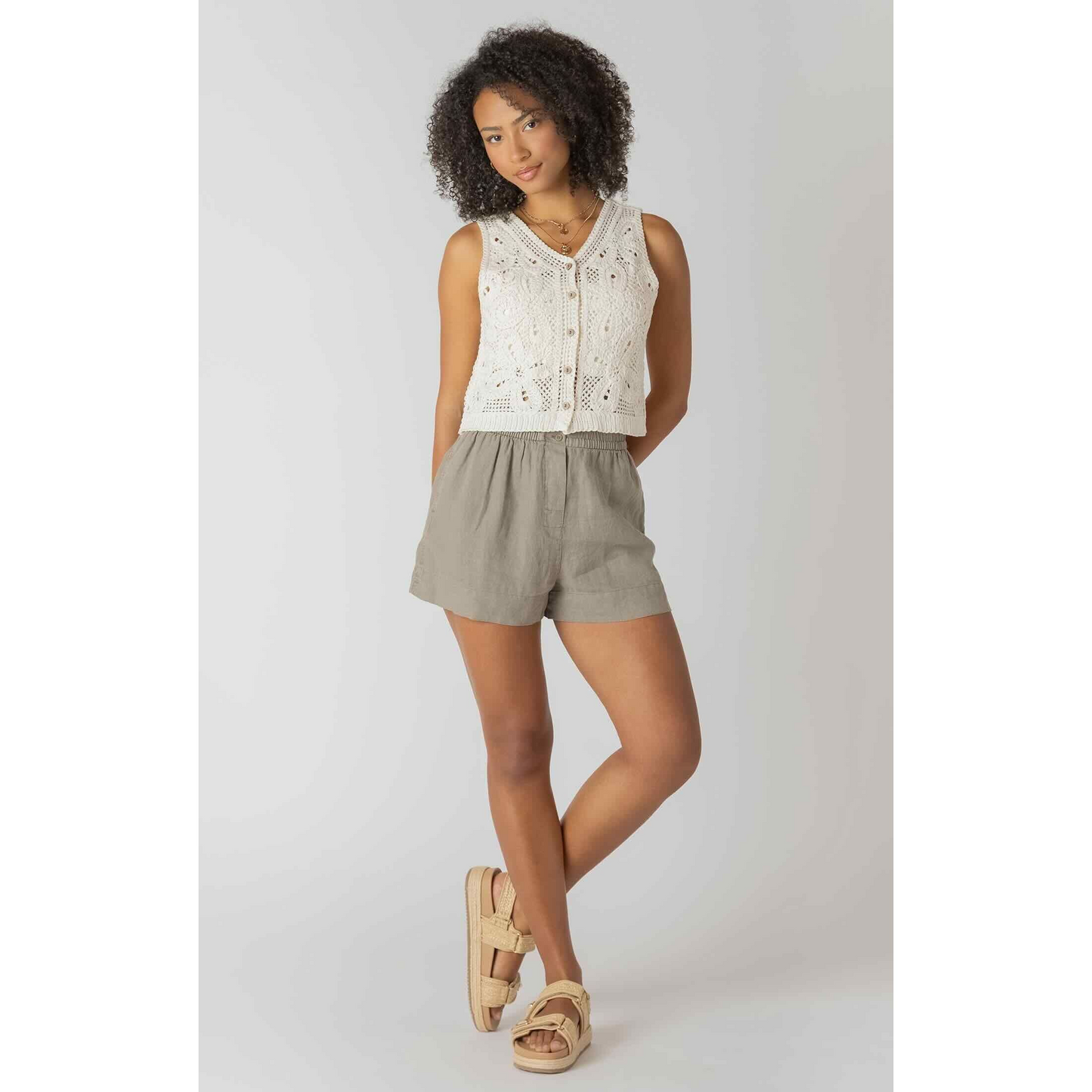 Crochet Buttoned Vest