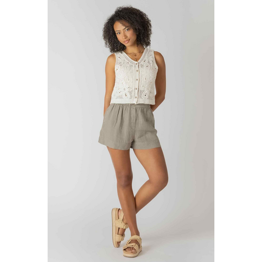 Crochet Buttoned Vest