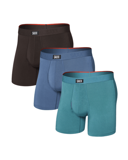 VIBE Xtra Soft Comfort Boxer Brief Fly 3 Pack