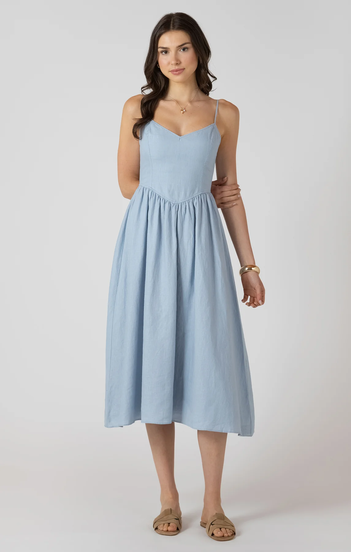 V Waist Maxi Dress
