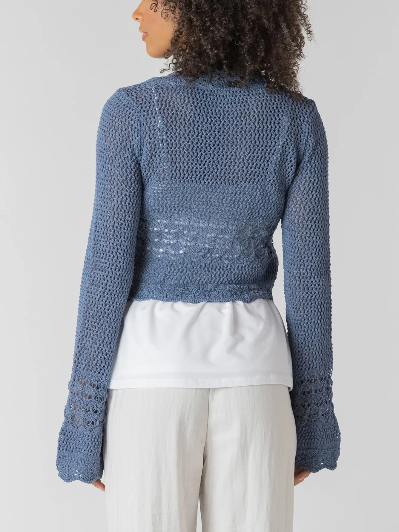 Tie Front Crochet Cardigan