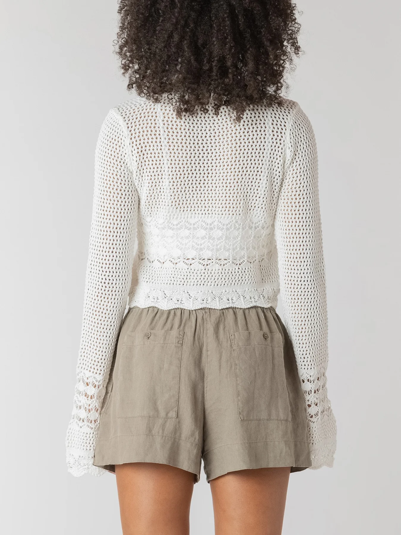 Tie Front Crochet Cardigan