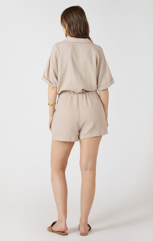 Polo V Neck Romper