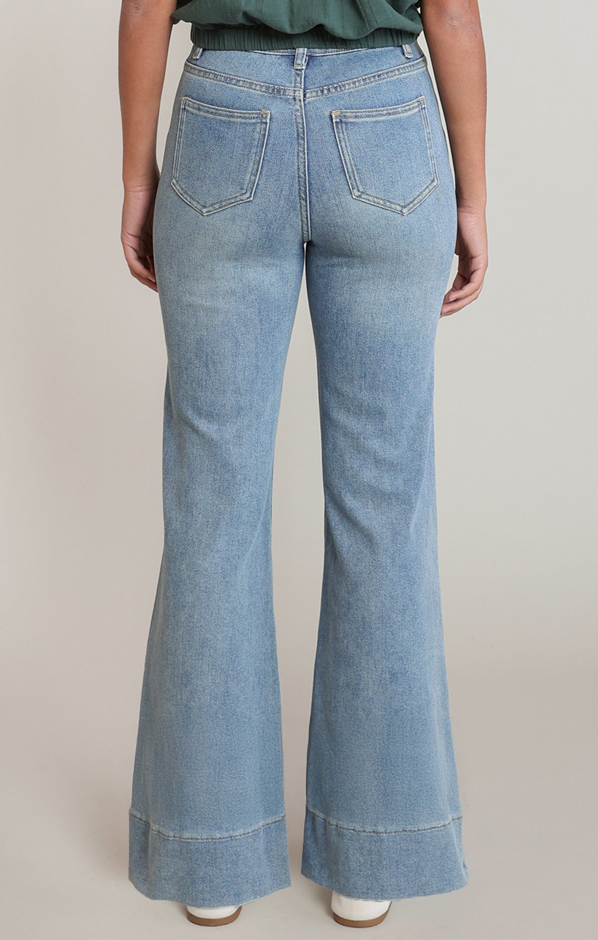 Mid-Waist Denim Pants