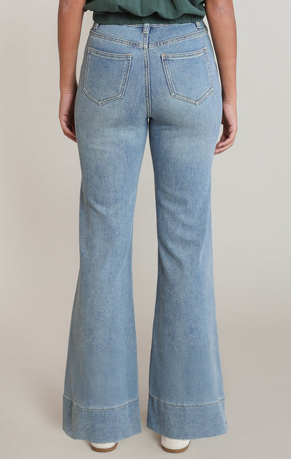 Mid-Waist Denim Pants