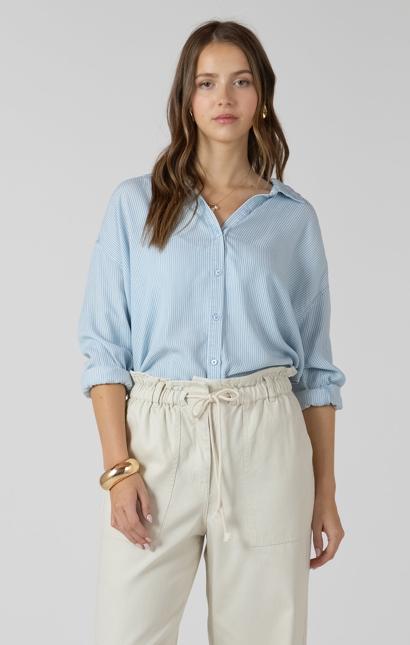 Relaxed Button Front Shirt