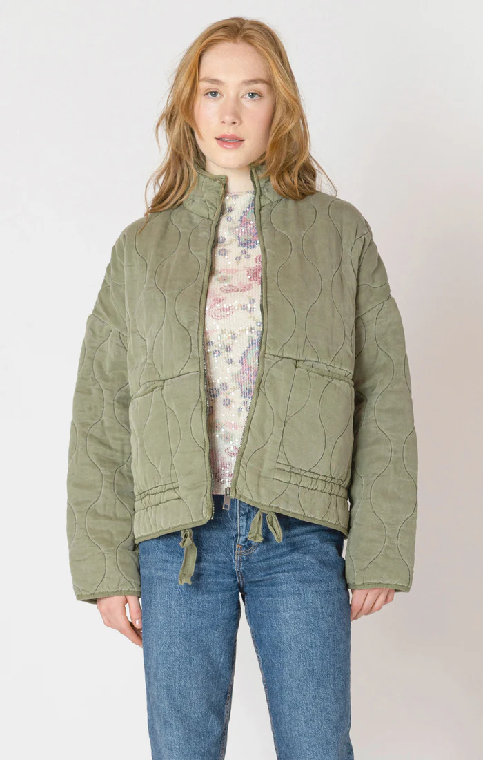 Drawstring Quilted Jacket