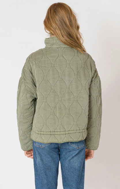 Drawstring Quilted Jacket