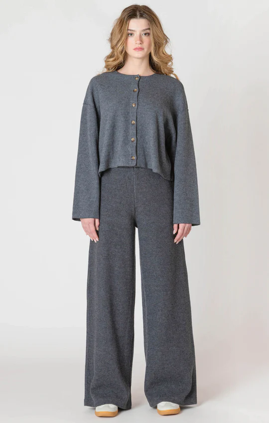 Wide Leg Ribbed Pant