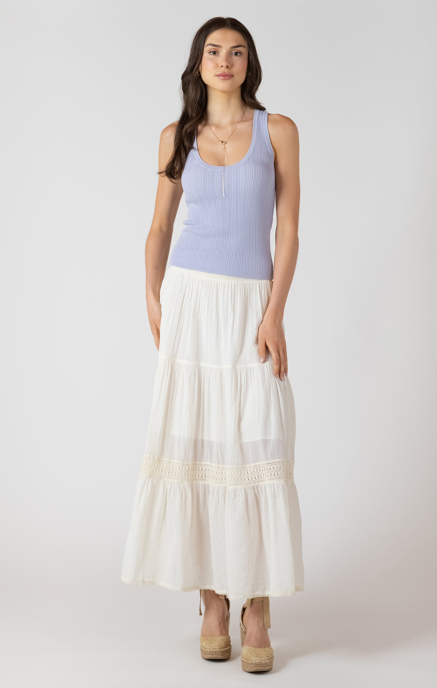 Pointelle U-Neck Tank