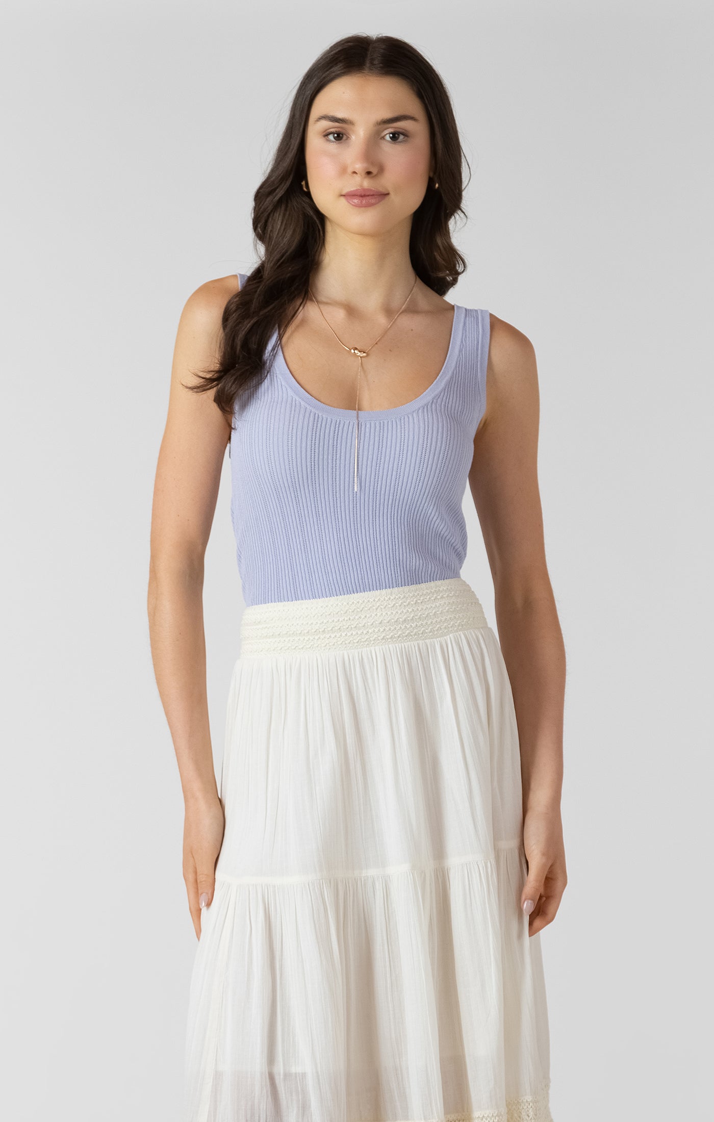 Pointelle U-Neck Tank